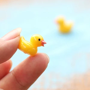 2 шт., миниатюрные фигурки Zakka, желтые утки, Пляжный Пейзаж, сказочный сад, миниатюра