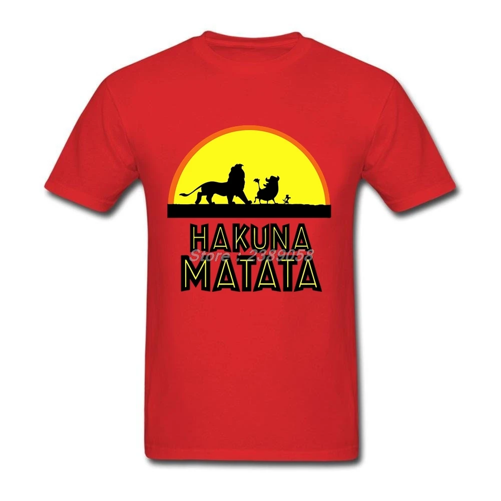 Роскошные Брендовые мужские футболки облегающие Hakuna Matata Уникальные с коротким