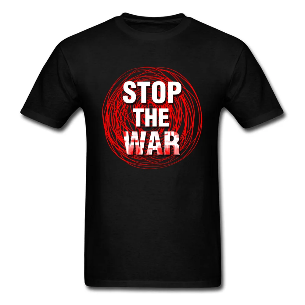 2018 мужские Топы И Футболки с надписью Stop The War 3XL Стильные черные футболки
