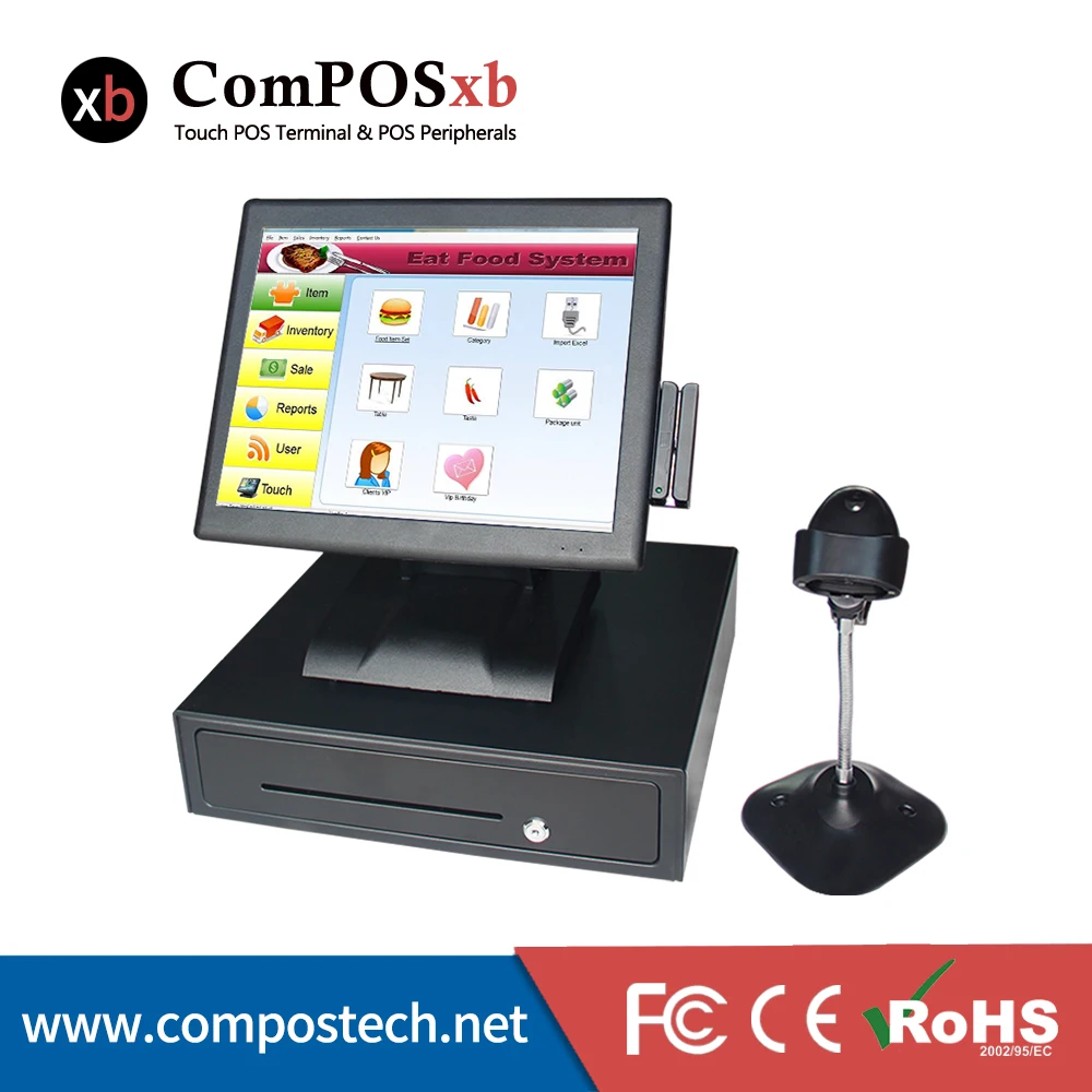 Бесплатная доставка Высокое качество Pos машина/кассовый аппарат/POS система все в