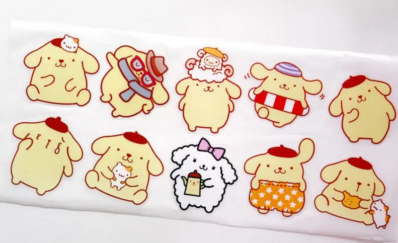 1 лист мультфильм Sanrio Cinnamoroll пудинг собака Близнецы звезды Пингвин водонепроницаемый стикер стекло переключатель Декор наклейки; классические игрушки