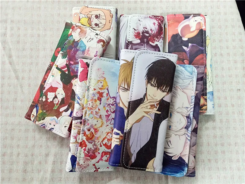Аниме 19 дней Токийский Гуль Наруто Lovelive Hatsune Miku Yuri on Ice Natsume Yuujinchou кошелек портмоне ID/кредитный держатель для карт