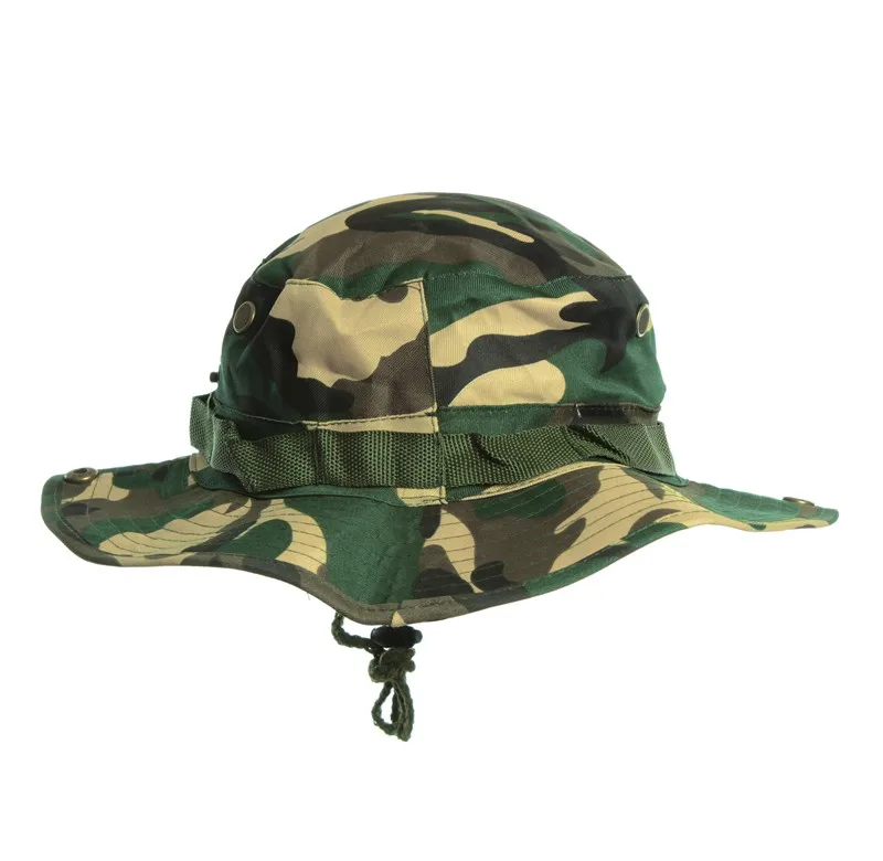 Камуфляж Boonie Hat Модные военный, камуфляж, охота Boonie ведро шляпа Панама ушанка Открытый Рыбалка широкая шляпа