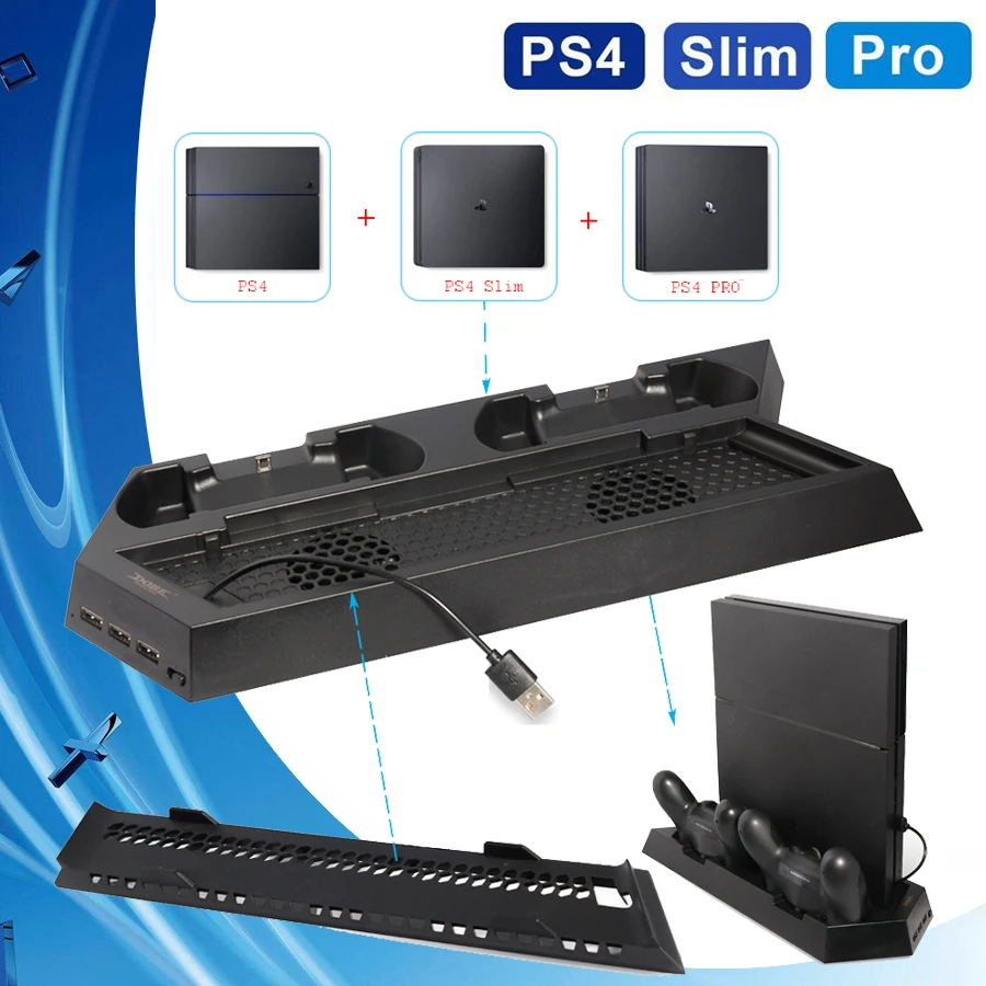PS 4 тонкий поляризационный фильтр Pro вертикальный стенд вентилятор охлаждения
