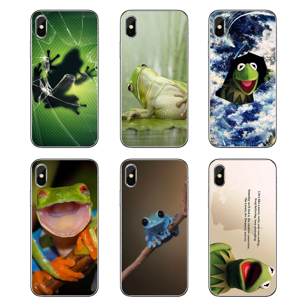Прозрачные мягкие чехлы для Motorola Moto X4 E4 E5 G5 G5S G6 Z Z3 G3 C Play Plus Frogs A rainbow frog Green с принтом
