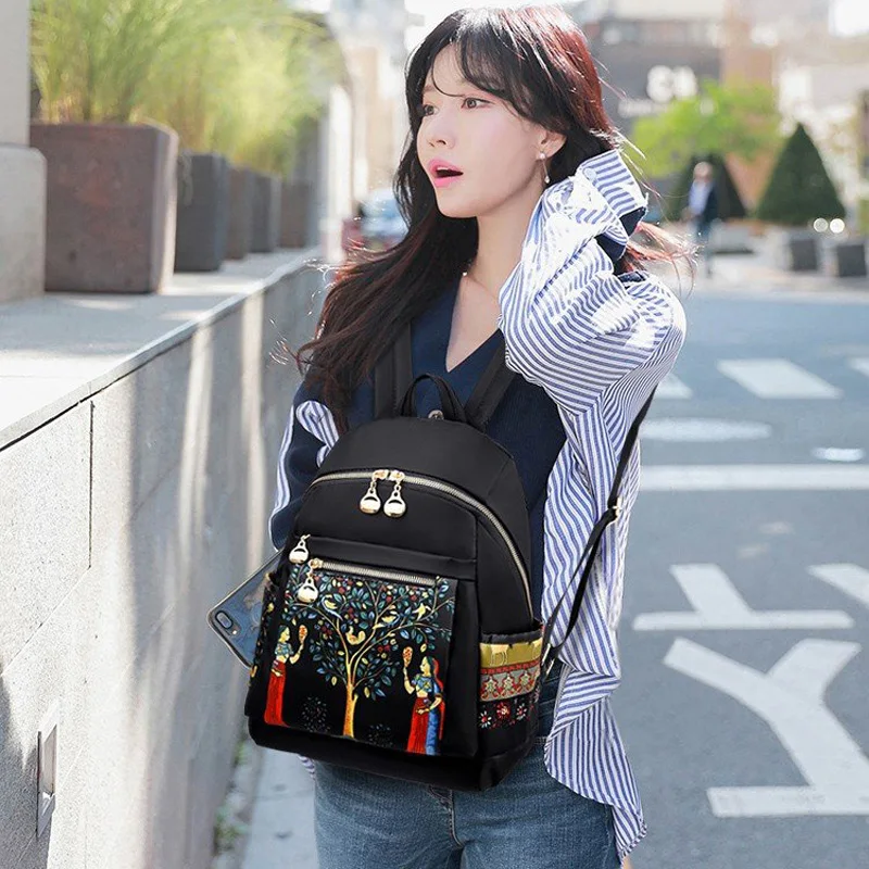 Сумки для рюкзака 2019 новый рюкзак с принтом Студенческая сумка черная отдыха и