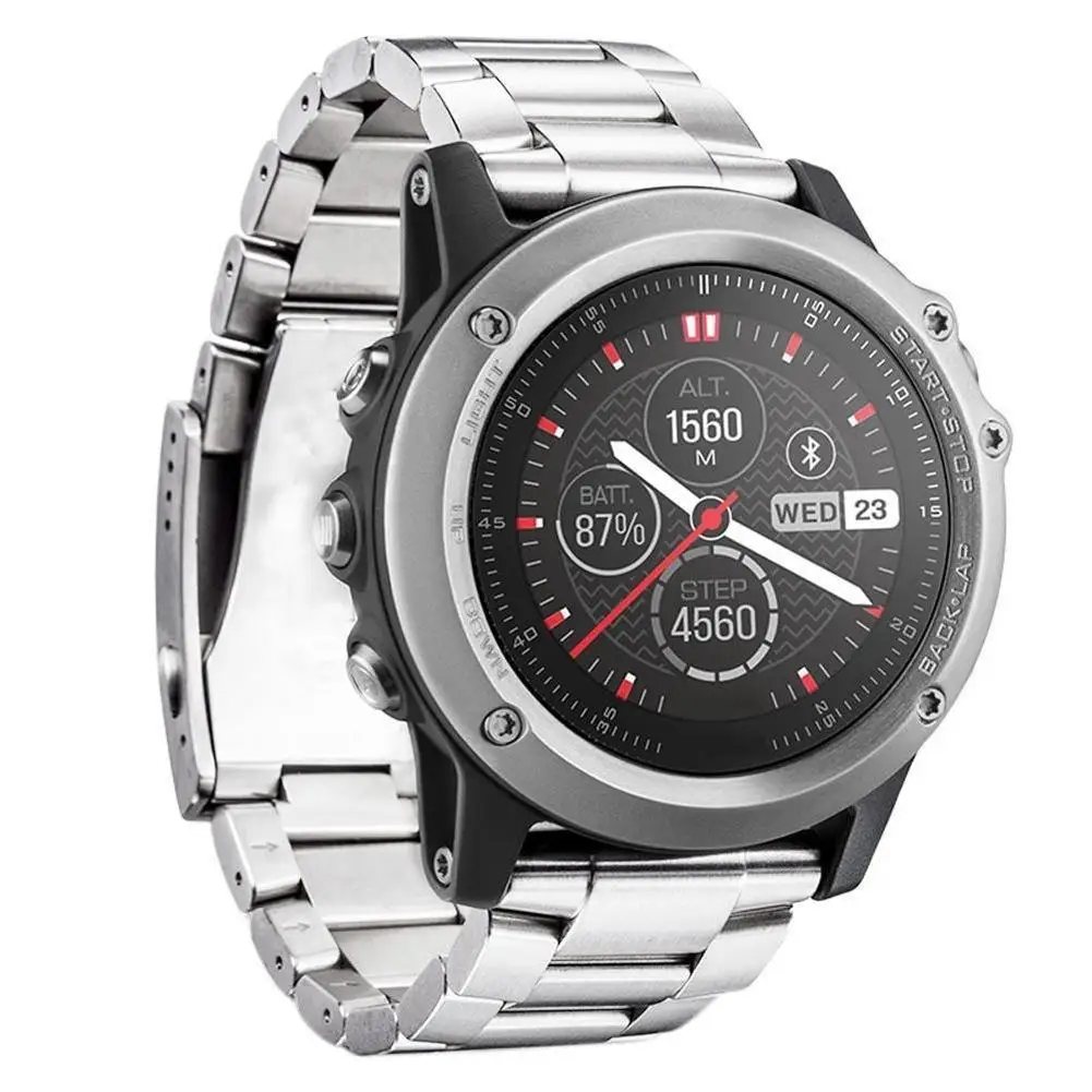 Ремешок из нержавеющей стали для наручных часов Garmin Fenix 3/Fenix 3HR/Fenix
