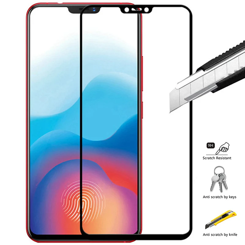 Защитное закаленное стекло для Vivo Y81 V9 Защита экрана vivo nex s защитная стеклянная