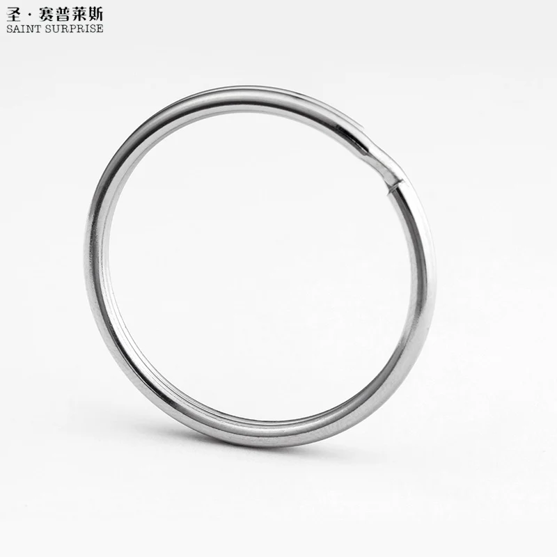 10 шт. Anneau Porte Clef круглый брелок из нержавеющей стали Раздельный для ключей Sleutelhanger