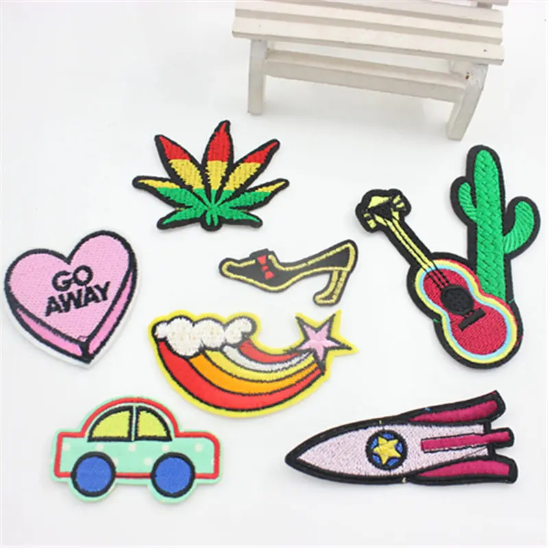 

7PCs Mixed Patches For Clothing Iron On Embroidered Appliques DIY Apparel Accessories Patches For Clothing Fabric Badges