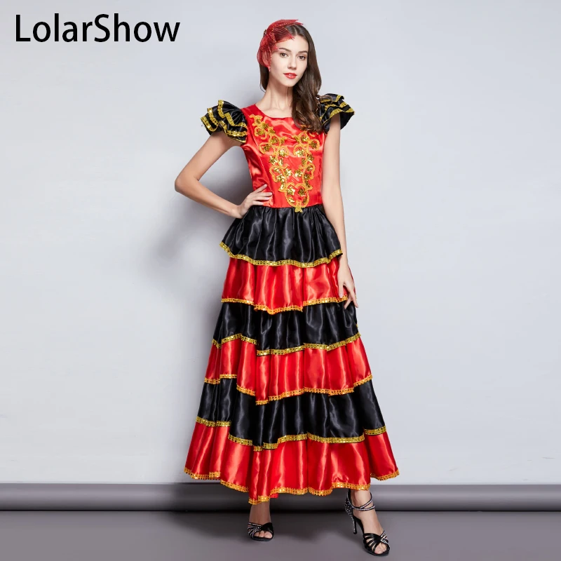 Flamengo Dance Dress Spanish Costumes Flamenco Skirt Spanish Dancer Dress Spodnica