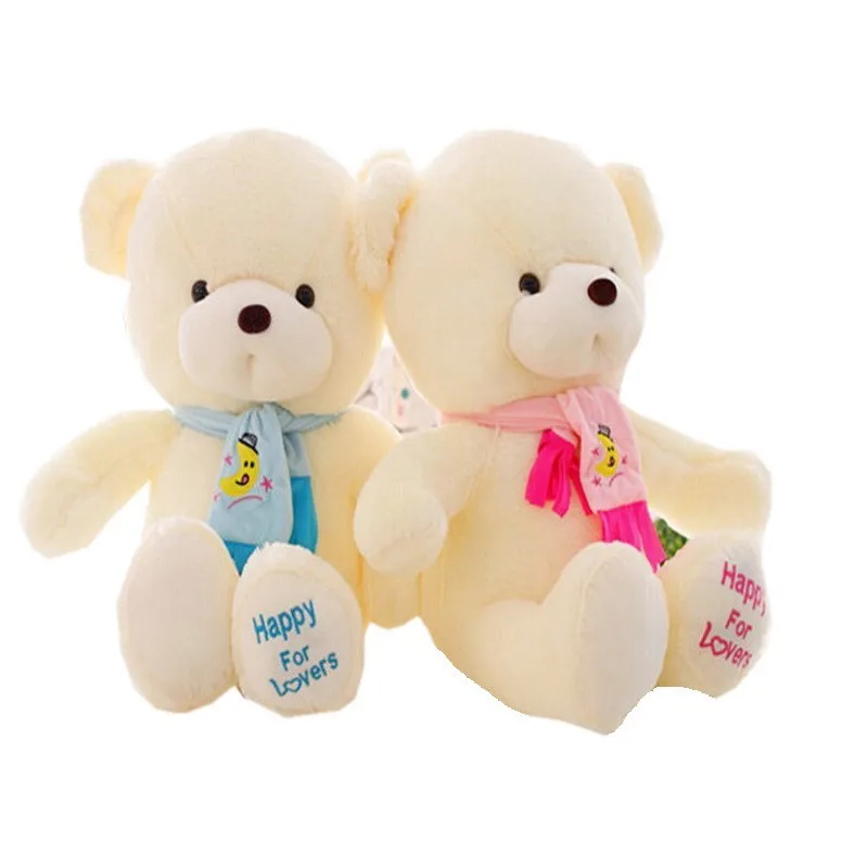 

30cm Teddy Bear With Scarf Plush Stuffed Baby Gift Girls Toys high quality PP cotton Wedding And Birthday Party Decoration