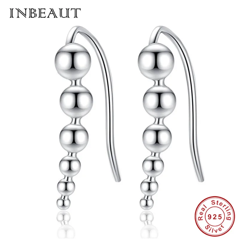 INBEAUT, женские трендовые серьги-гвоздики, 925 пробы, серебряные, цветные, крылья мечты, единорог, милый кот, медведь, серьги с лапами, подарок на день рождения