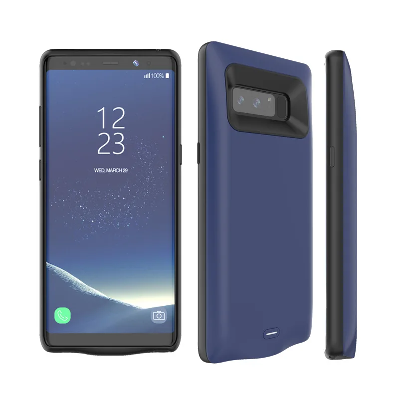 Blue 5500 мА/ч чехол для внешнего зарядного устройства для samsung Galaxy Note 8 ультра тонкий резервный внешний аккумулятор чехол для зарядного устройства для Note 8 - Цвет: Blue
