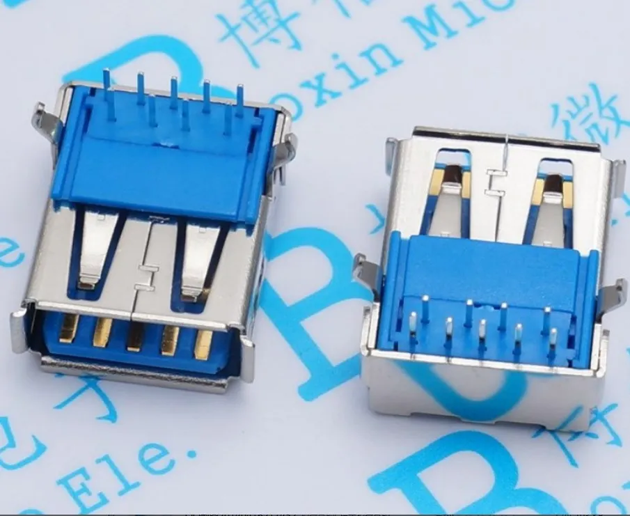 50 шт. высокоскоростной интерфейс USB 3 0 высокоскоростная передача F гнездо синяя