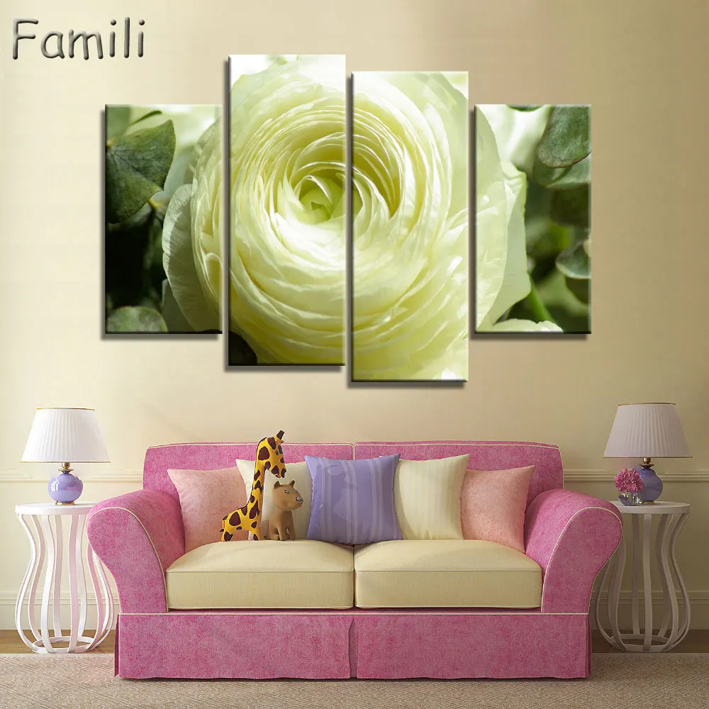 4 шт. без рамки настенная живопись орхидеей цветок холст картина домашнее