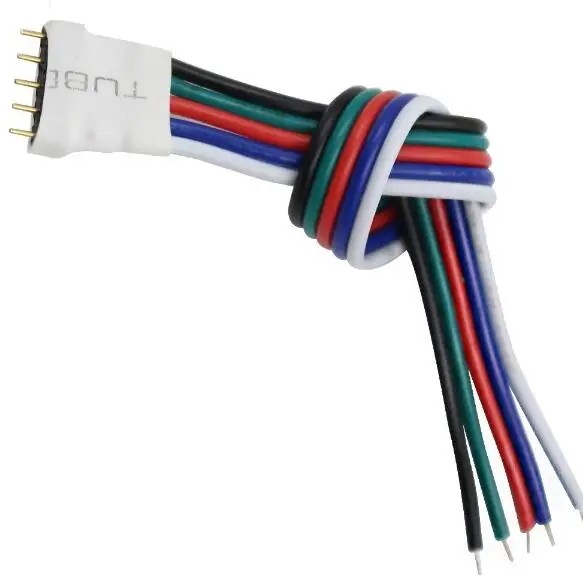 male connector Разъемы для светодиодных лент 4pin 10 мм/5pin 10 мм/5pin 12 мм/6pin 12 мм Бесплатный сварочный разъем RGB RGBW RGBCCT Светодиодная лента 5 шт - Цвет: male connector