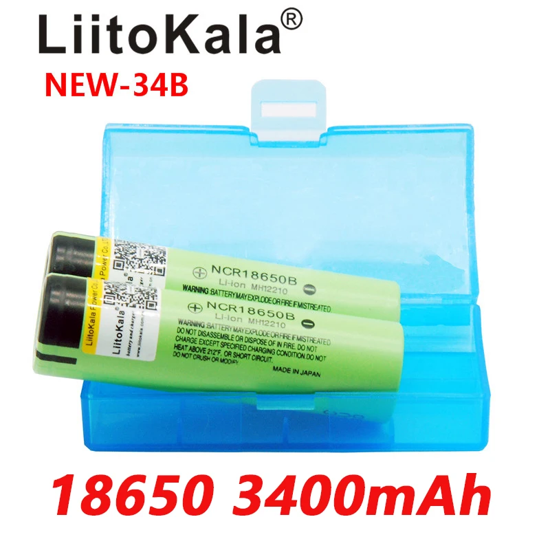 Перезаряжаемая литиевая батарея LiitoKala NCR18650B 34B 3 7 в 18650 3400 мАч 2 шт.|li-ion battery|battery