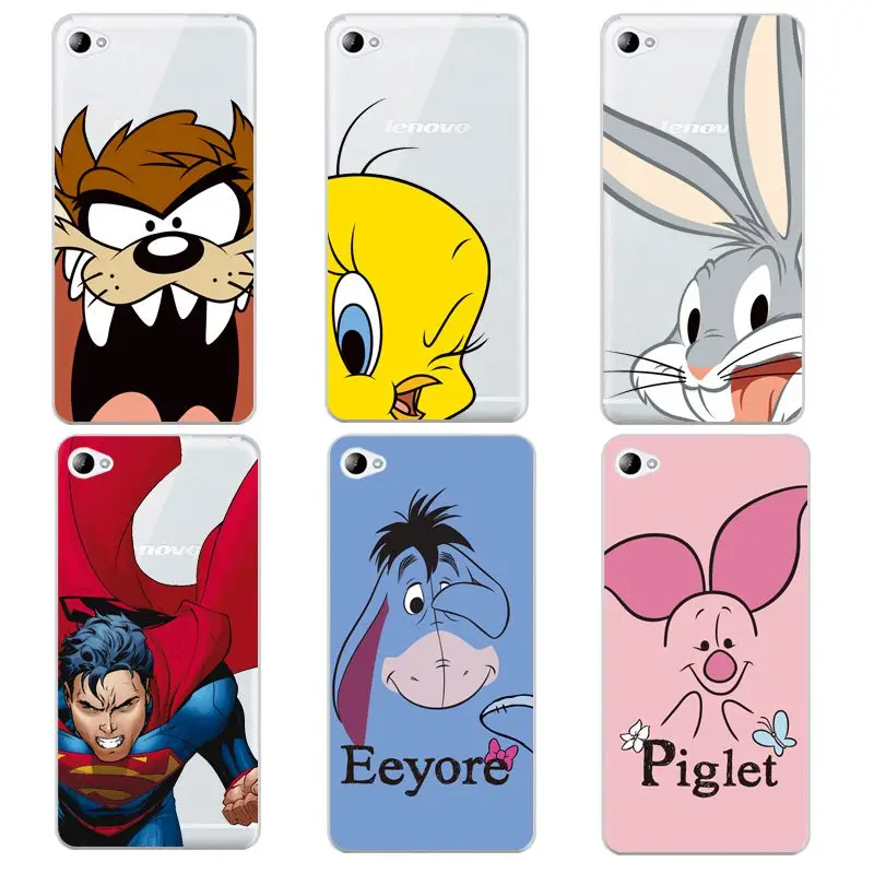 Piglet Soft Clear TPU Phone Case For Lenovo S60 S90 A2010 A1000 A5000 A7000 K4 K5note Superman Duck SiliconeCover Free Shipping | Мобильные
