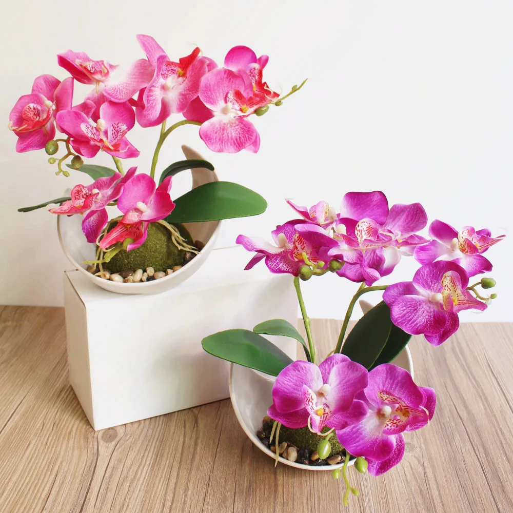 

Trident Phalaenopsis Creative Bonsai simulation flower manufacturers Simulation plant potted plants
