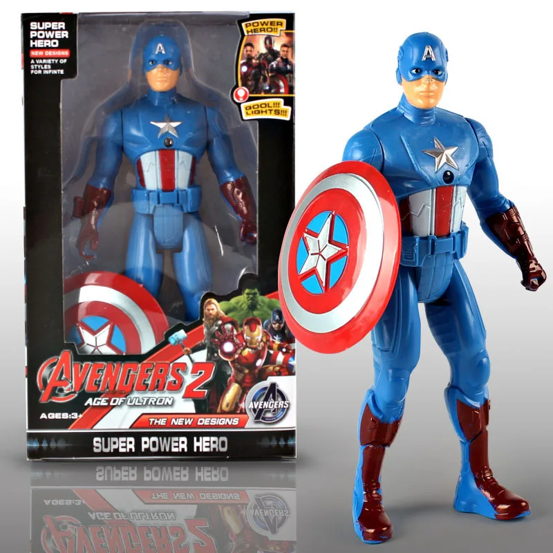 Дисней экшн игрушки Фигурки Marvel светодиодный светильник паук Железный человек
