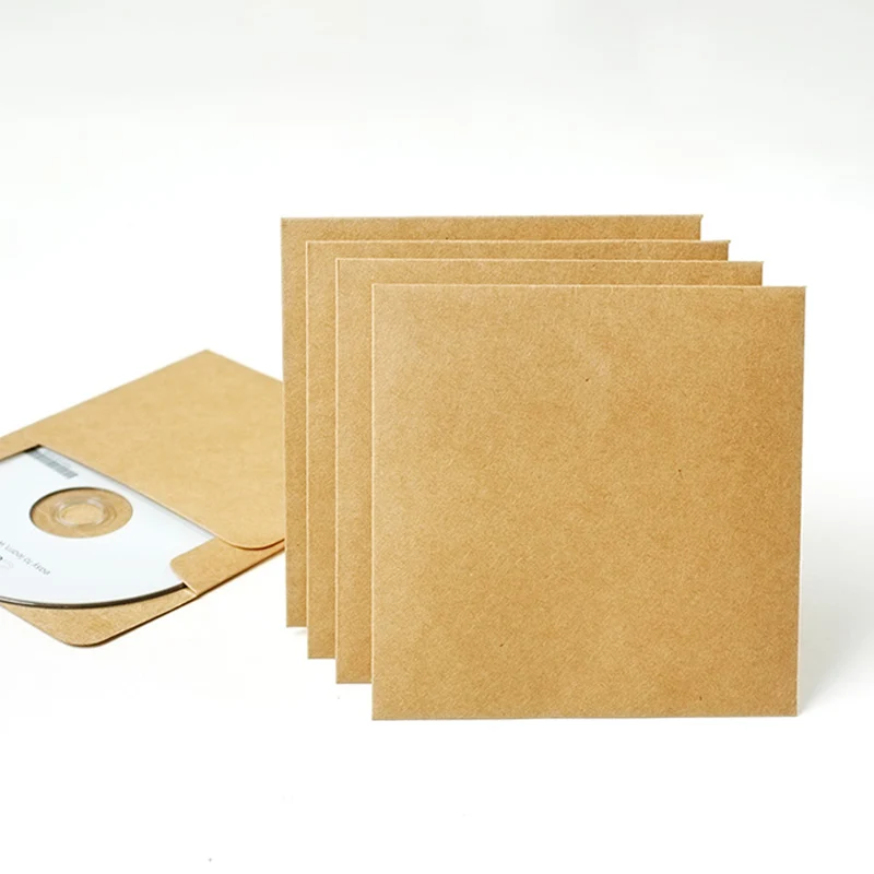 Крафт бумажные Чехлы для CD конверты сумки рукава DVD ящики хранения дисков 10