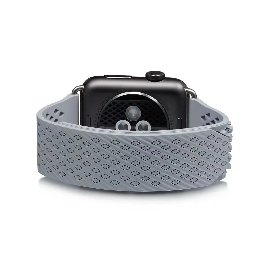 Для Apple Watch, версии 5/4 40 мм 44 без пряжки спортивный силиконовый ремешок петли прессованного Кнопка браслет для наручных часов iwatch серии 5/4/3, 38, 42 мм, версия