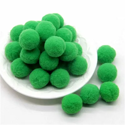 19 Grass Green Помпон 25 мм мягкий Круглый Помпон 2,5 см меховой шар для детских поделок сделай сам ручная работа фестиваль швейная одежда украшение для дома 20 г - Цвет: 19 Grass Green