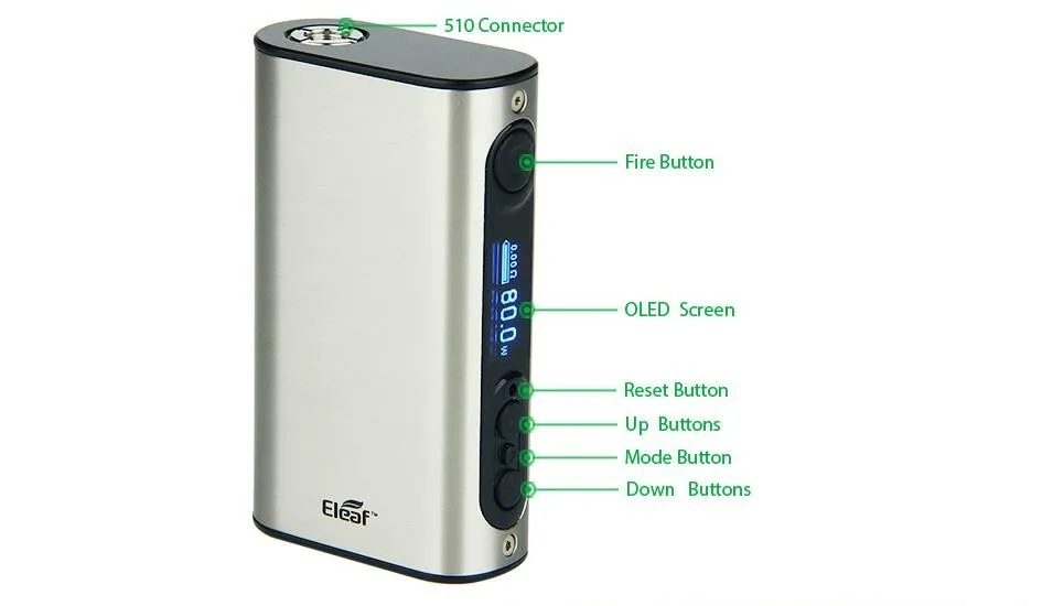 Оригинальный бокс мод Eleaf iPower TC 80W встроенный аккумулятор 5000 мАч электронная