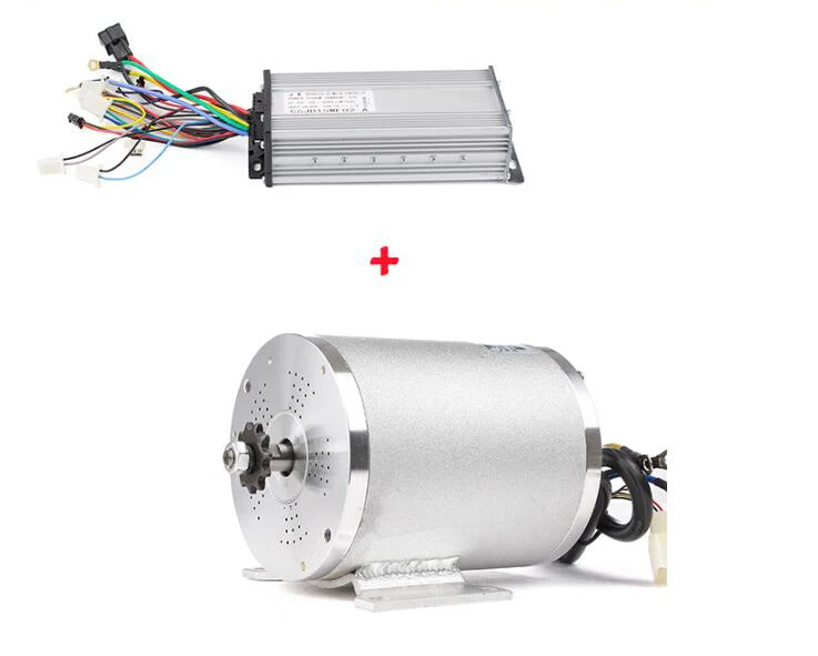 48V with foot kit 48 в 60 в 2000 Вт высокоскоростной bldc бесщеточный мотор с контроллером для электронного скутера, комплект электровелосипеда, электрический скейтборд для взрослых 4600 об/мин - Цвет: 48V with foot kit