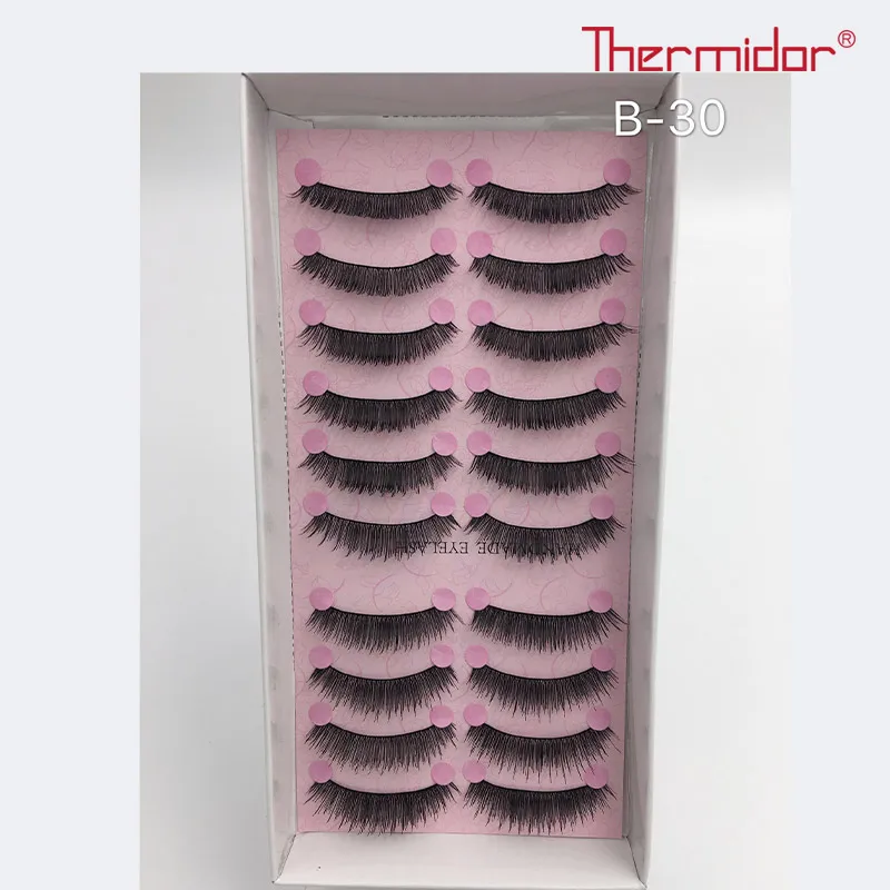Thermidor накладные ресницы натуральные длинные Редкие крестообразные макияж