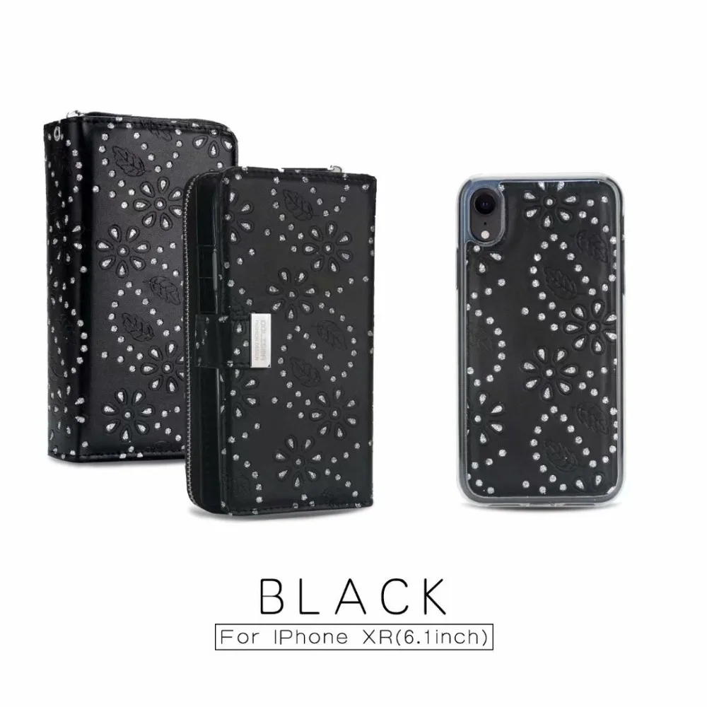 XINGDUO для iPhone X 8 7 6S 6 Plus модный кожаный чехол телефона со стразами держатель карт