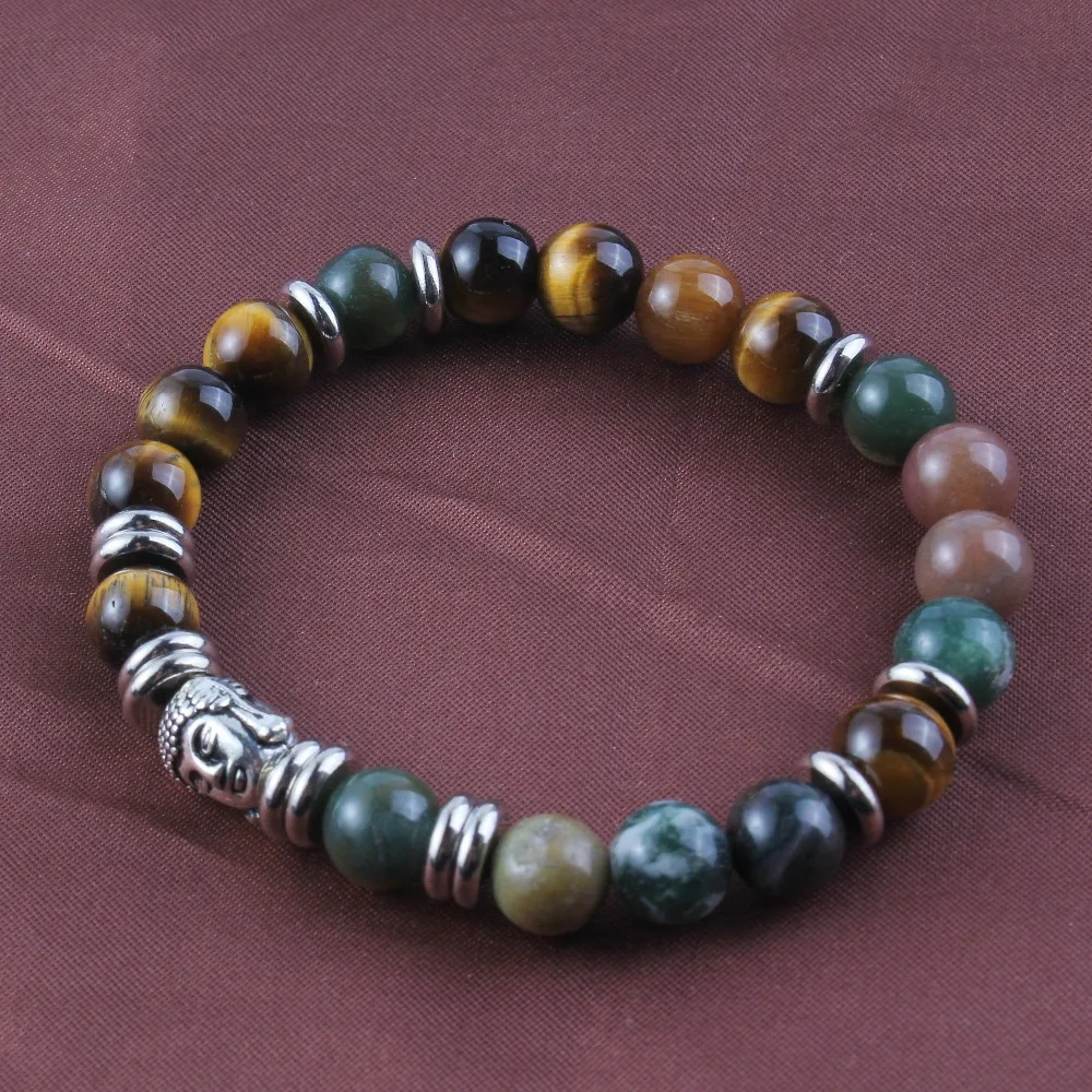 Крафт бусины Индийский оникс с кварцевым тигровым глазом 8 мм круглые стрейч