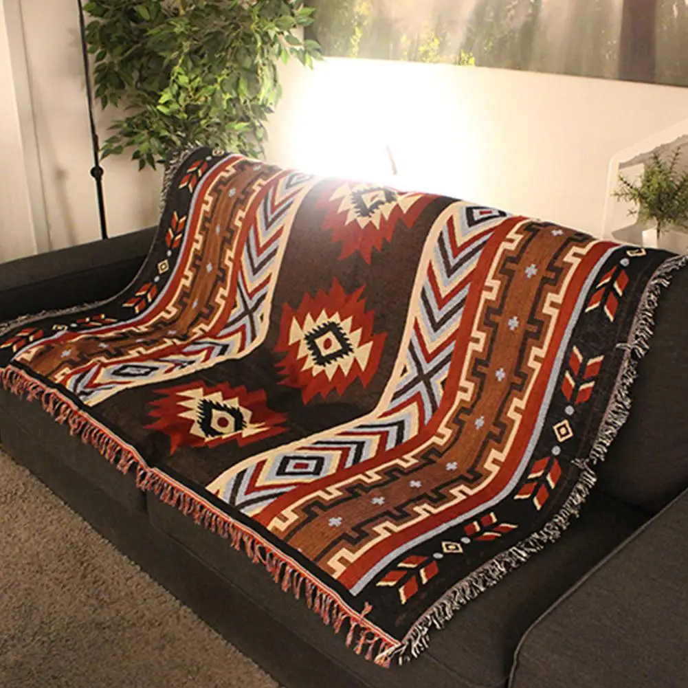Национальный стиль геометрические пледы одеяло Slipcover Cobertor для самолета путешествия постельные принадлежности