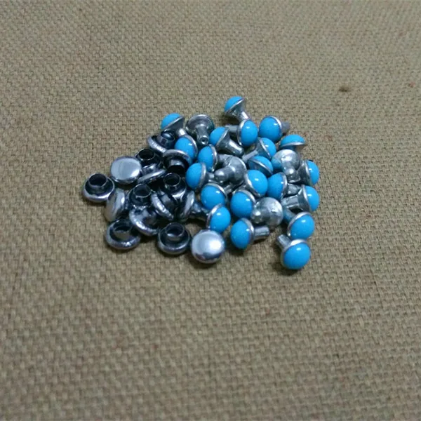 Аксессуары DIY100PCS 5 мм голубые бирюзовые заклепки с трещинами кожаные ремесленные