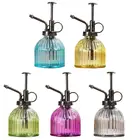 Винтажный старинный медный окрашенная стеклянная кастрюля, разбрызгиватель для растений, садовые инструменты