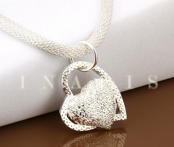 Изящные модные милые серебряные ювелирные изделия Серебряное ожерелье 925 с