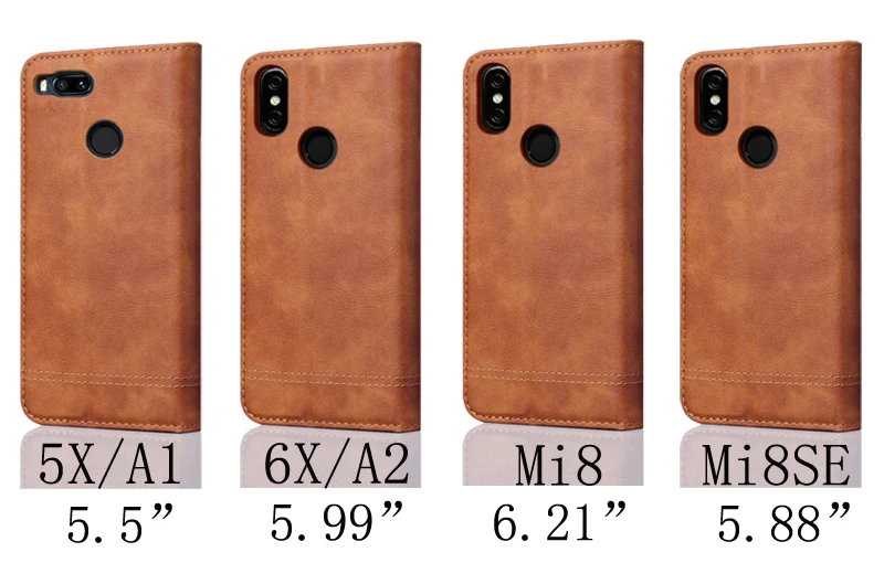 Чехол-бумажник из искусственной кожи для Xiao mi PocoPhone F1 mi 8 Lite A1 A2 5X 6X откидной Чехол-книжка с отделением для карт чехол для Xiao mi 8 SE