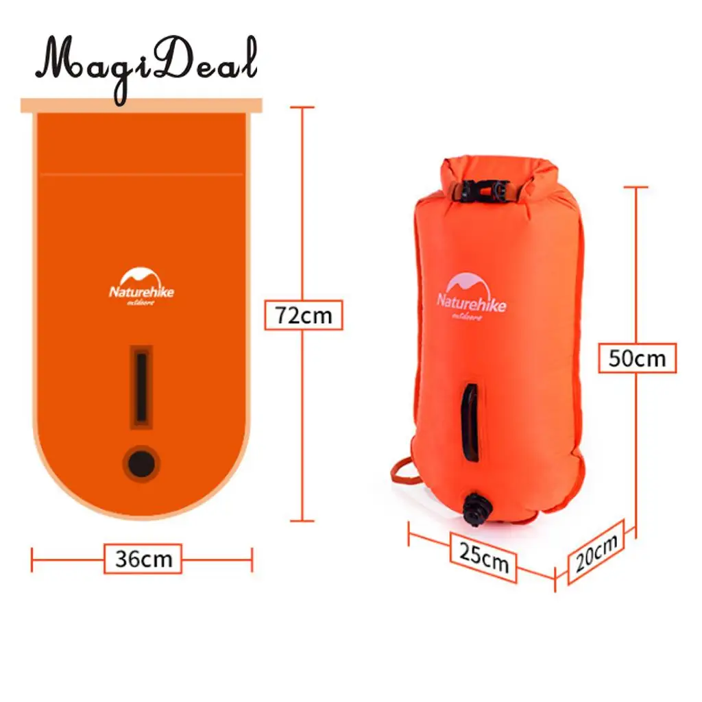 

2Pcs/Set High Visible Open Water Swim Buoy Safety Swimming Tow Float Waterproof Dry Bag & Adjustable Waist Belt