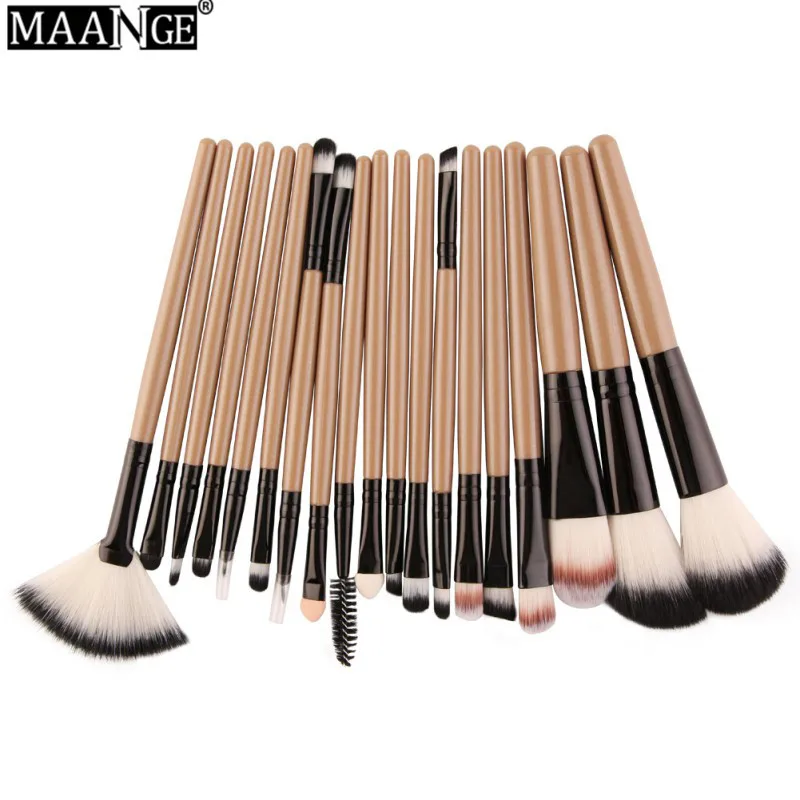 Makeup Brushes Set Powder Foundation Blush Eyeshadow Eyeliner Lip Beauty Make up Brush Tools MAANGE 18 Pcs