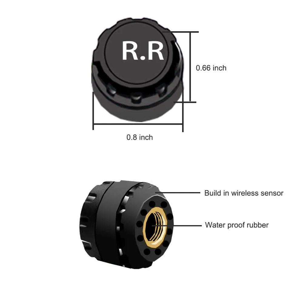 Ритм умный автомобиль TPMS шин давление мониторинга системы Солнечный мощность