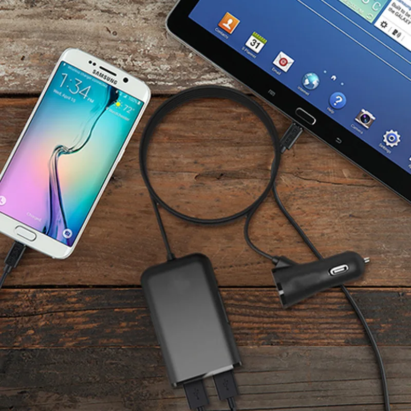 4 в 1 USB порт ступица заднего сиденья автомобильное зарядное устройство 5 В 7.2A