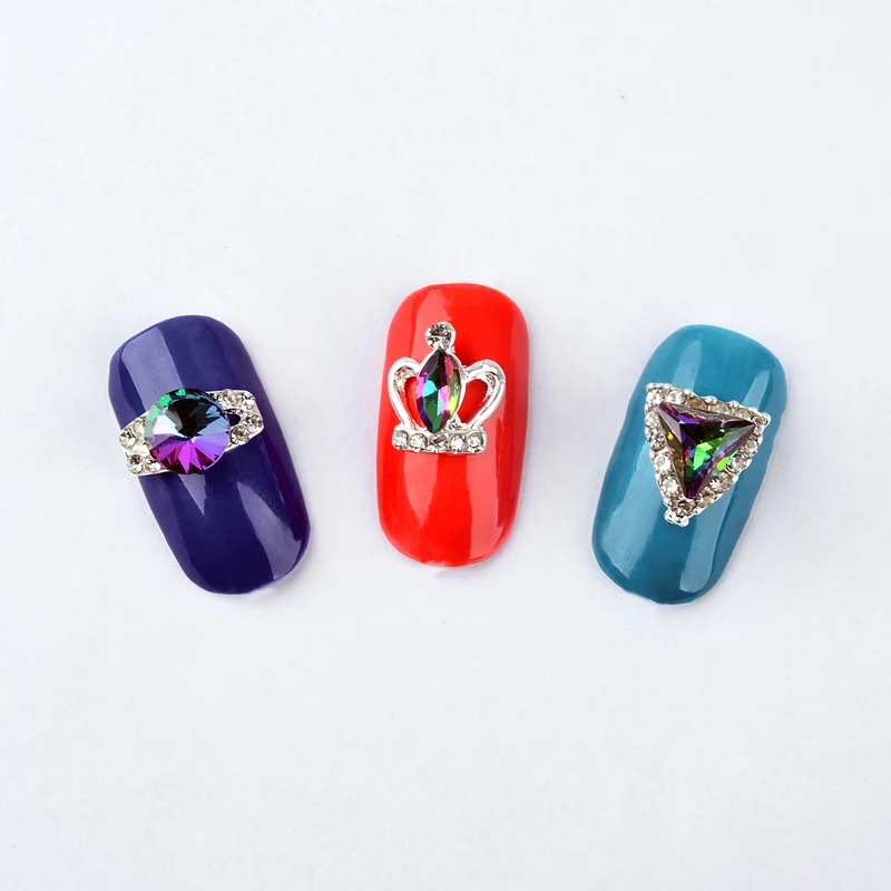 Стразы стеклянные с кристаллами и пламенем 12 видов|nail art decorations|rhinestone gemsab rhinestones |