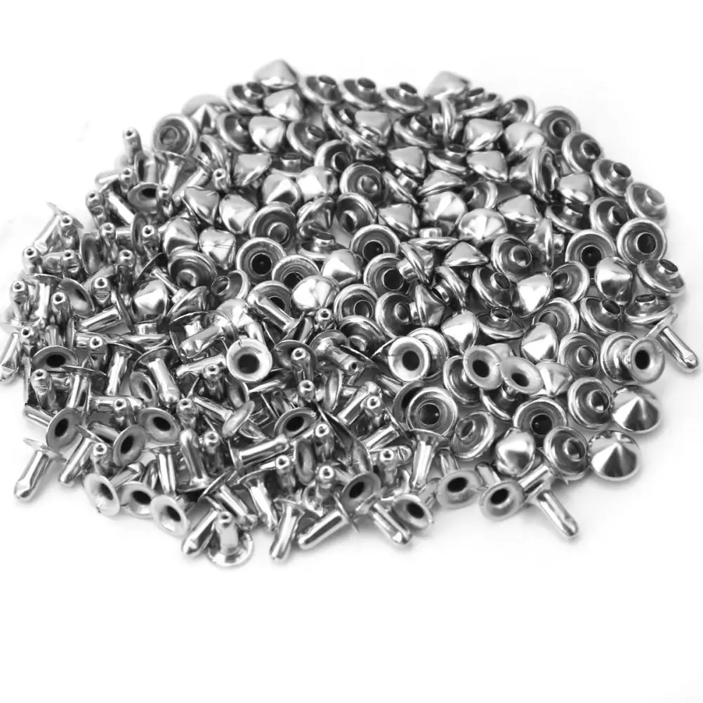 100 серебряных конусных заклепок искусственная кожа аксессуары для одежды и обуви