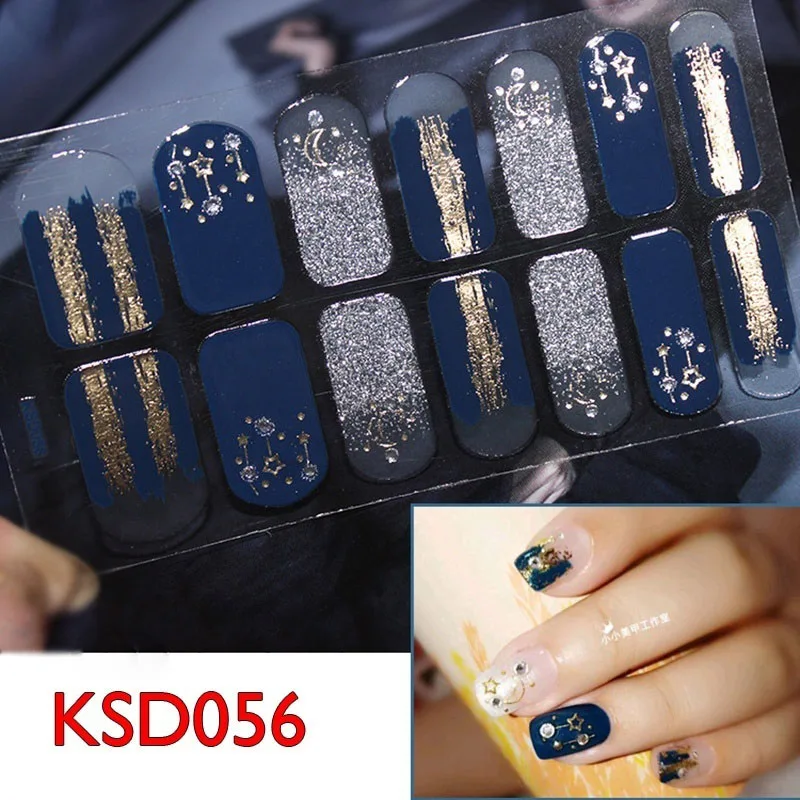 KSD056 Леди KINDOM DIY 3D звезды и луна для дизайна ногтей наклейки накладные ногти Водонепроницаемый дизайн ногтей окружающую среду фольга для обертывания ногтей - Цвет: KSD056