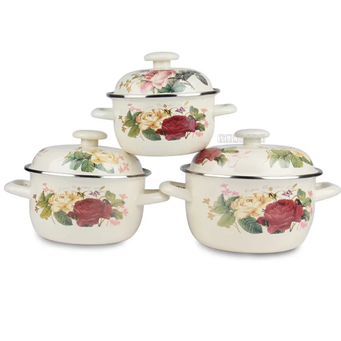 Кастрюля эмалированная 16 24 см|cookware pan|casserole setcookware kitchen |