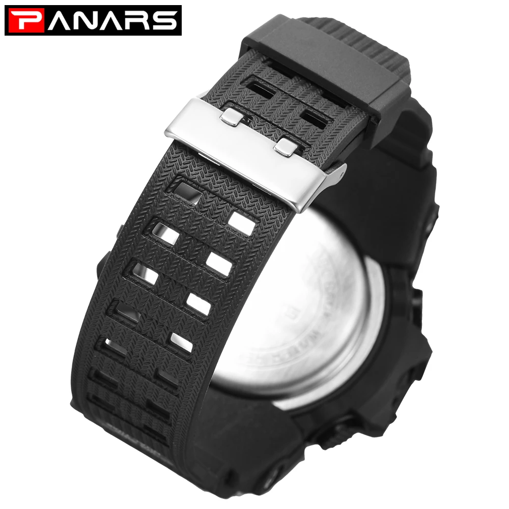 Мужские военные часы наручные с водонепроницаемостью до 50 м светодиодный