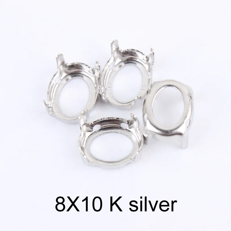 Hot Sale! Sew on Empty Claw Oval Gold/&quotk&quot Silver size 8*10 10*14 13*18 for Garment Accessories Free shipping | Дом и сад