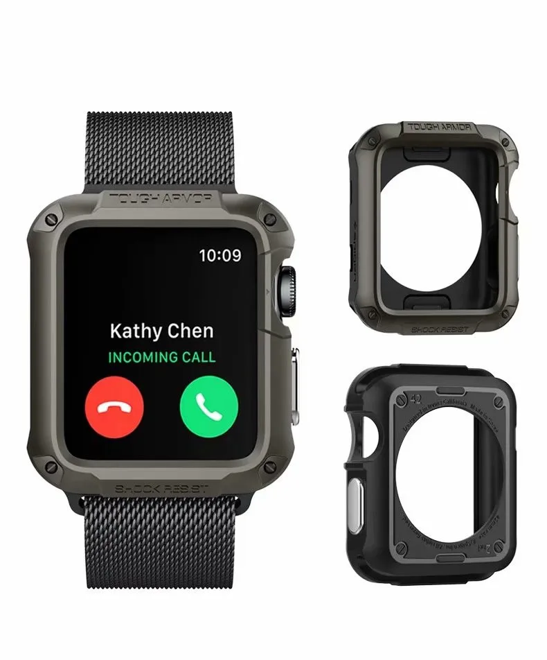 Прочный бронированный полноразмерный чехол для Apple Watch 42 мм 38 Противоударная