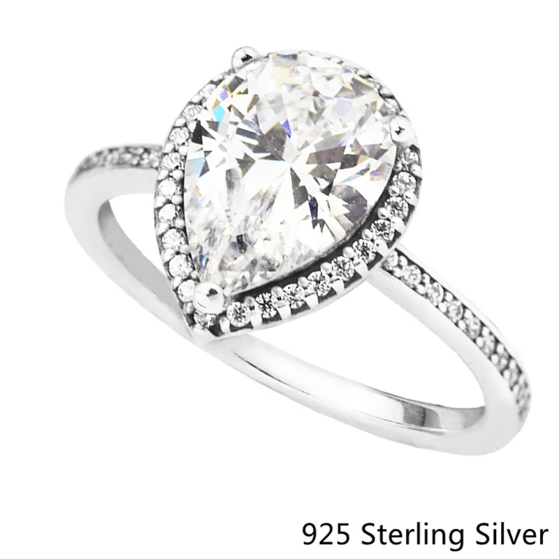 Кольцо женское из серебра 925 пробы в форме капли|ring for|rings for womenring european |
